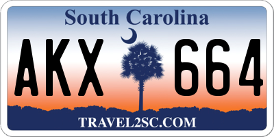 SC license plate AKX664