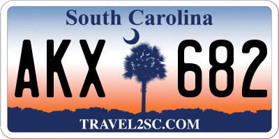 SC license plate AKX682