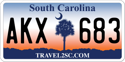 SC license plate AKX683