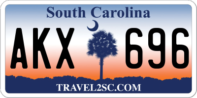 SC license plate AKX696