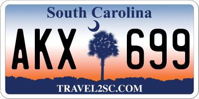 SC license plate AKX699