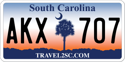 SC license plate AKX707