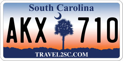 SC license plate AKX710