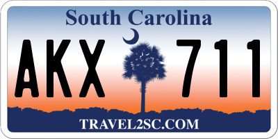 SC license plate AKX711