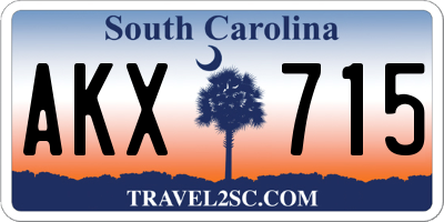 SC license plate AKX715