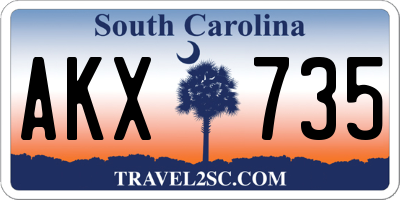 SC license plate AKX735