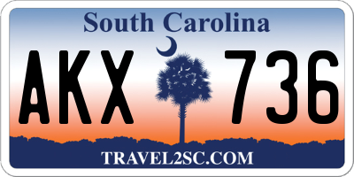 SC license plate AKX736