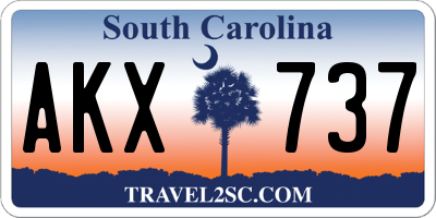 SC license plate AKX737