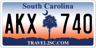 SC license plate AKX740