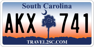 SC license plate AKX741
