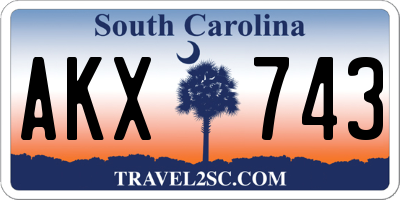 SC license plate AKX743