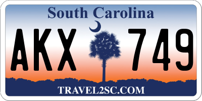 SC license plate AKX749