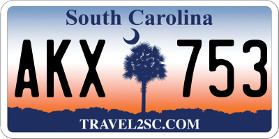 SC license plate AKX753