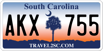 SC license plate AKX755