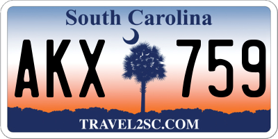 SC license plate AKX759