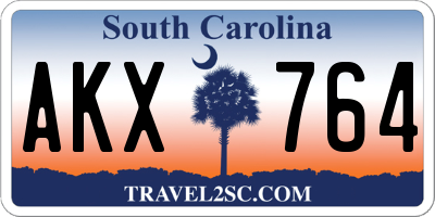 SC license plate AKX764