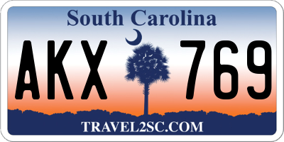 SC license plate AKX769