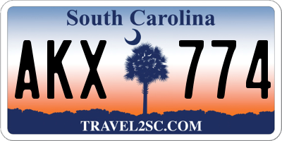 SC license plate AKX774