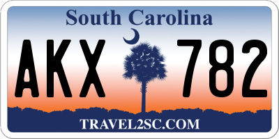 SC license plate AKX782