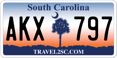 SC license plate AKX797
