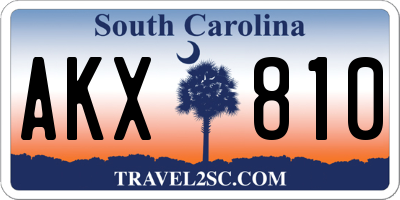 SC license plate AKX810