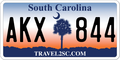 SC license plate AKX844