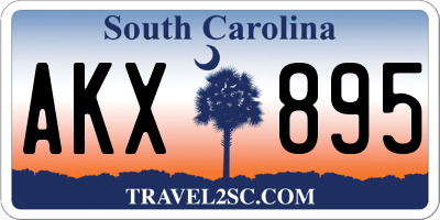 SC license plate AKX895
