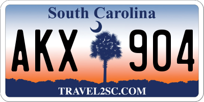 SC license plate AKX904