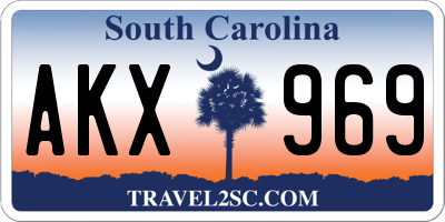 SC license plate AKX969