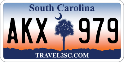 SC license plate AKX979