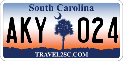 SC license plate AKY024