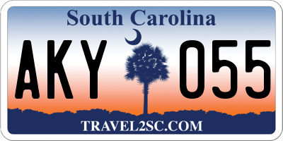 SC license plate AKY055