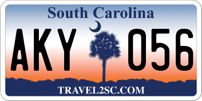 SC license plate AKY056