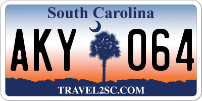 SC license plate AKY064