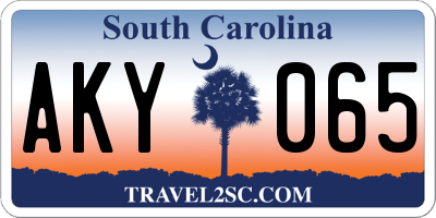 SC license plate AKY065