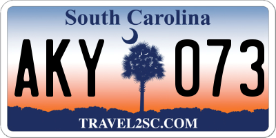 SC license plate AKY073