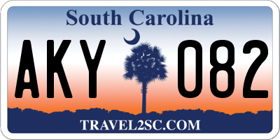 SC license plate AKY082