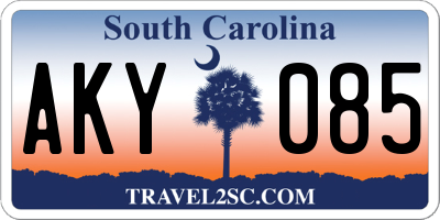 SC license plate AKY085
