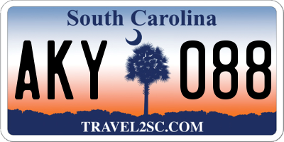 SC license plate AKY088