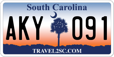 SC license plate AKY091