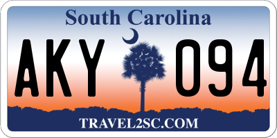 SC license plate AKY094