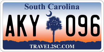 SC license plate AKY096