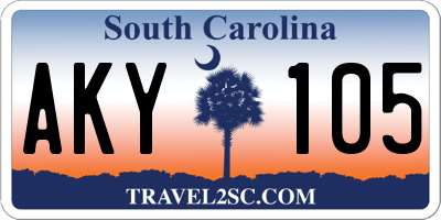 SC license plate AKY105