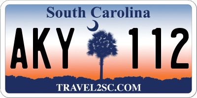 SC license plate AKY112