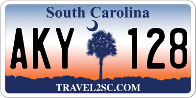 SC license plate AKY128