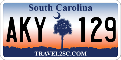 SC license plate AKY129
