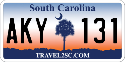 SC license plate AKY131