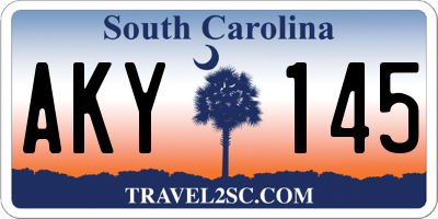 SC license plate AKY145