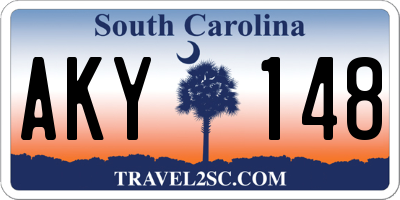 SC license plate AKY148