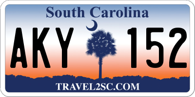 SC license plate AKY152